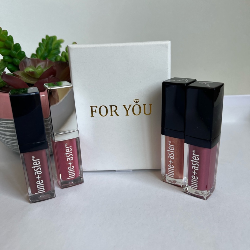 lune+aster Mini lip gloss 4 Pack Set